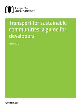 Transport for Sustainable Communities: a Guide for Developers