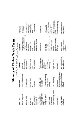 Glossary of Timber Trade Terms Cumpiled by T