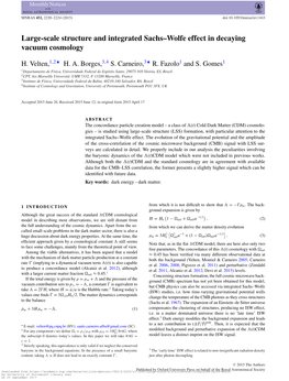 Large-Scale Structure and Integrated Sachs–Wolfe Effect in Decaying Vacuum Cosmology