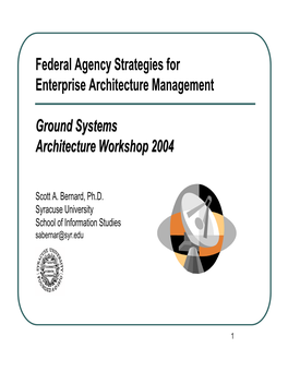 Federal Agency Strategies for Enterprise Architecture Management