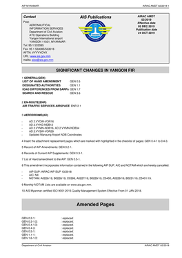 AIP Amendments: GEN 0.2-1