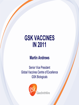 Gsk Vaccines in 2011