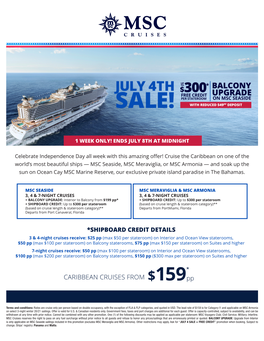 Pp CARIBBEAN CRUISES FROM