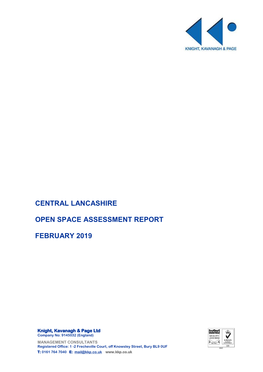 Central Lancashire Open Space Assessment Report