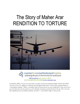 The Story of Maher Arar RENDITION to TORTURE