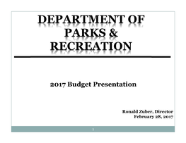 Department of Parks & Recreation