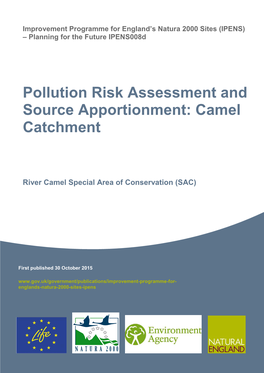 Pollution Risk Assessment and Source Apportionment: Camel Catchment