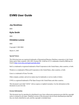 EVMS User Guide