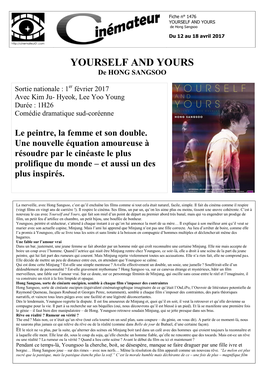 YOURSELF and YOURS De Hong Sangsoo