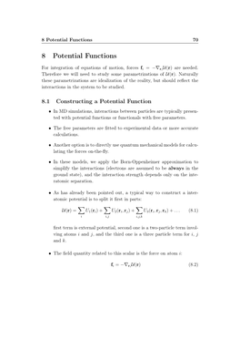 8 Potential Functions 70