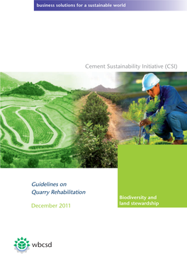 Guidelines on Quarry Rehabilitation December 2011 Cement