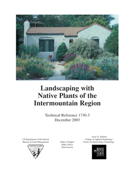 Landscaping with Native Plants of the Intermountain Region