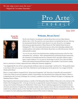 Welcome, Bryan Zaros! June 2018