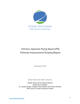 Chinese Japanese Flying Squid (JFS) Fisheries Improvement Scoping Report