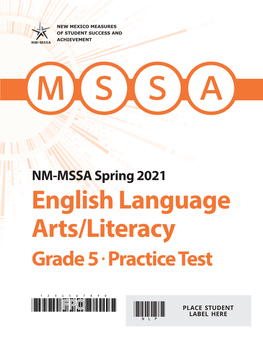 NMASR Online Field Test Test Coordinator's Manual