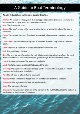 Boats Fact Sheets 1