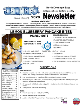 Lemon Blueberry Pancake Bites Ingredients Cream Cheese Icing 4 Oz