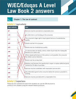WJEC/Eduqas a Level Law Book 2 Answers