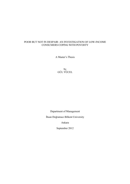 An Investigation of Low-Income Consumers Coping with Poverty