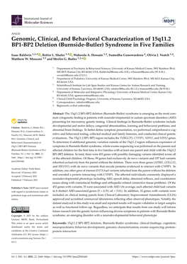 (Burnside-Butler) Syndrome in Five Families