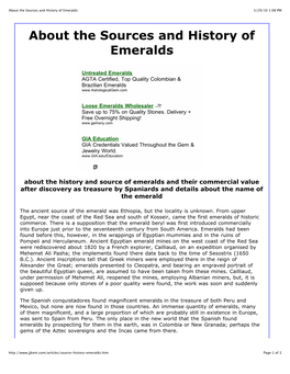 About the Sources and History of Emeralds 3/29/10 1:08 PM