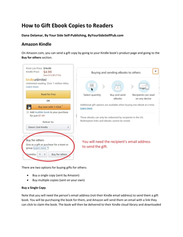 How to Gift Ebook Copies to Readers