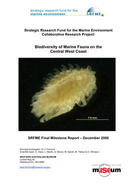 Biodiversity of Marine Fauna on Central West Coast