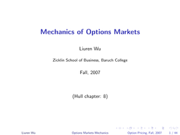 Mechanics of Options Markets