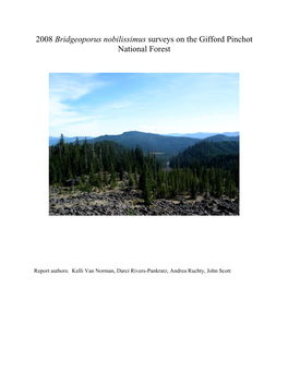 Surveys on Gifford Pinchot NF, 2008