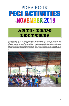 Anti- Drug Lectures