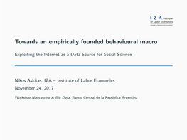 Towards an Empirically Founded Behavioural Macro