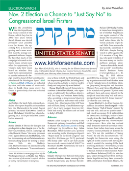 2010 Election Watch, Pro-Israel PAC Contributions and Top Ten 2010