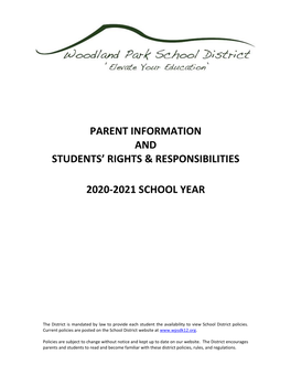 2020-2021 Parent Information & Students Rights and Responsibilities
