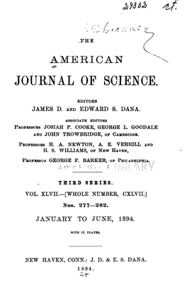 The American Journal of Science