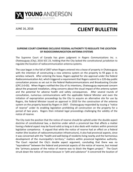 Client Bulletin