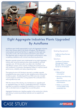 Aggregate Industries Plants Upgraded by Autoflame