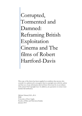 Robert Hartford-Davis and British Exploitation Cinema of the 1960S