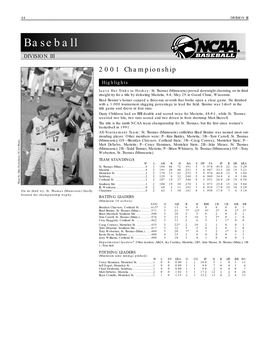 Baseball DIVISION III