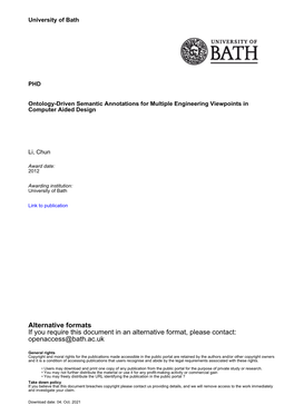 Ontology-Driven Semantic Annotations for Multiple Engineering Viewpoints in Computer Aided Design