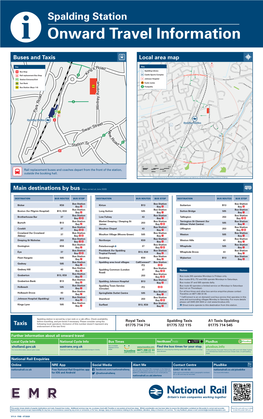 Spalding Station I Onward Travel Information Buses and Taxis Local Area Map