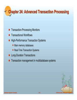 Chapter 24: Advanced Transaction Processing