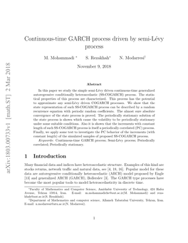 Continuous-Time GARCH Process Driven by Semi-Lévy Process Arxiv