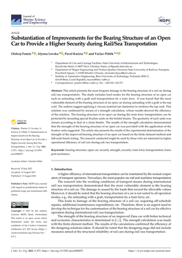 Substantiation of Improvements for the Bearing Structure of an Open Car to Provide a Higher Security During Rail/Sea Transportation