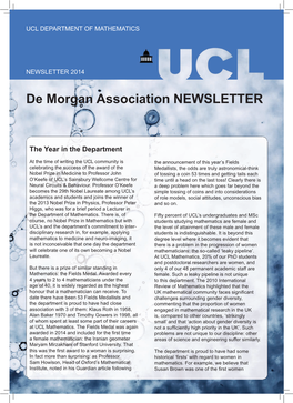 De Morgan Association NEWSLETTER