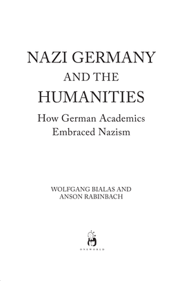 Nazi Germany Humanities