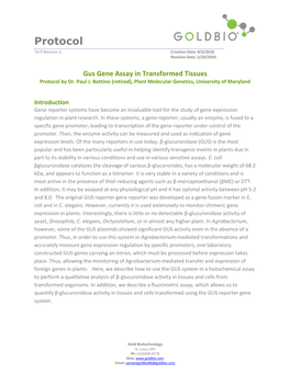 Gus Gene Assay Protocol