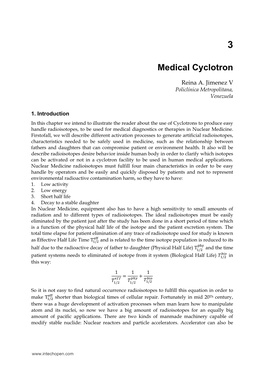 Medical Cyclotron