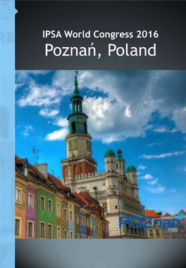 IPSA World Congress 2016 Poznań, Poland TABLE of CONTENTS