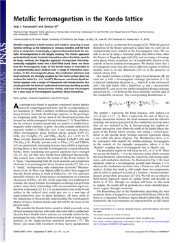 Metallic Ferromagnetism in the Kondo Lattice