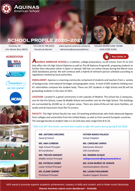 School Profile 2020—2021